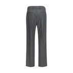 Valentino Gray Wool Oves Aries Dress Pants
