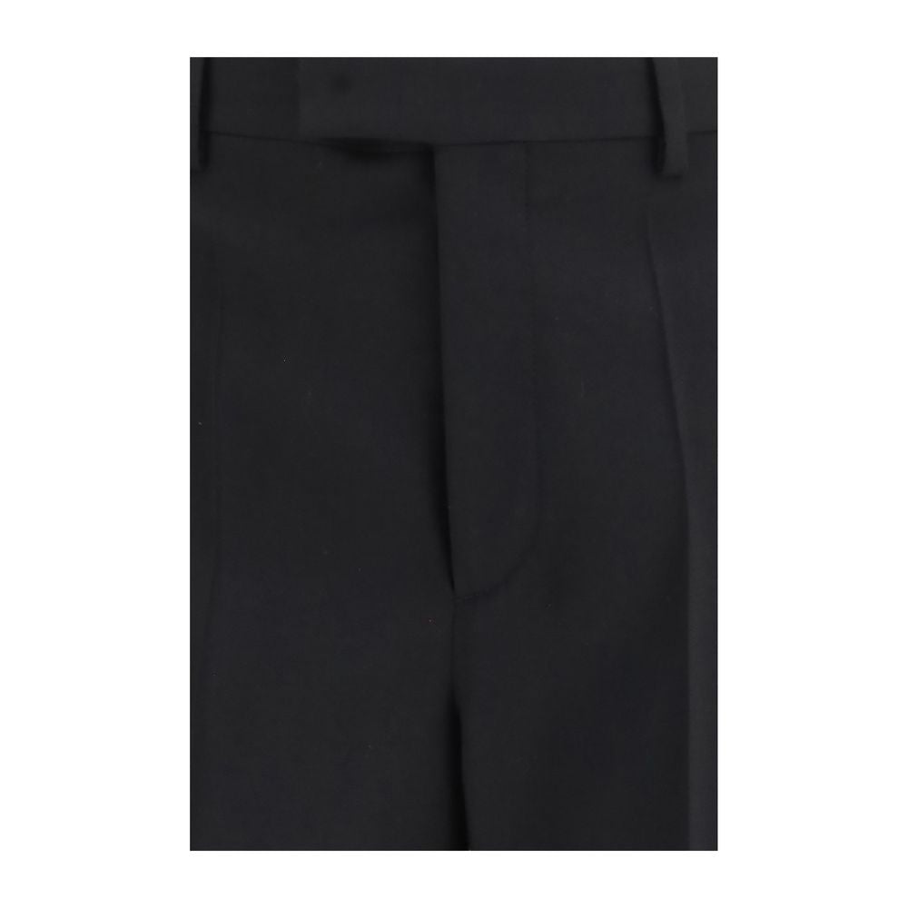 Valentino Black Wool Oves Aries Dress Pants