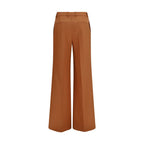 Chloé Orange Cotton Flared Pants