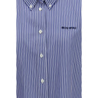 Miu Miu Blue Cotton Dress Shirt