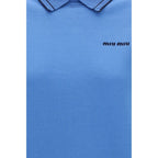 Miu Miu Blue Cotton Sweatshirt