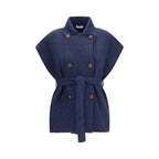 Brunello Cucinelli Blue Cotton Coat