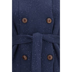 Brunello Cucinelli Blue Cotton Coat