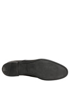 Dolce & Gabbana Black Leather Men Derby Dress Formal Shoes