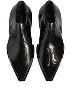 Dolce & Gabbana Dress Shiny Black Slip On Plastic Dress Shoes