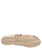 Dolce & Gabbana Black White Leather Suede Low Top Sneakers Shoes