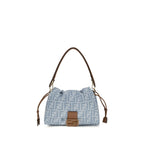 Fendi Blue Cotton Shoulder Bag