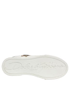 Dolce & Gabbana White Patch Calfskin Nappa Portofino Sneakers Shoes