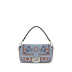 Fendi Blue Cotton Shoulder Bag
