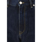 Fendi Blue Cotton Straight-Leg Jeans