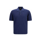 Fendi Blue Cotton Polo Shirt