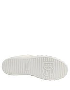 Dolce & Gabbana White Leather Low Top Lace Up Sneakers Shoes