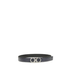 Ferragamo Blue Calf Leather Bos Taurus Belt