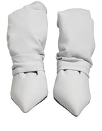 Dolce & Gabbana Gray Stretch Socks Heels Ankle Boots Shoes