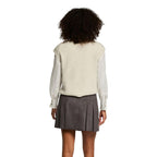 Morgan De Toi Beige Polyester Sleeveles Sweater