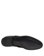 Dolce & Gabbana Black Leather Lace Up Derby Dress Shoes