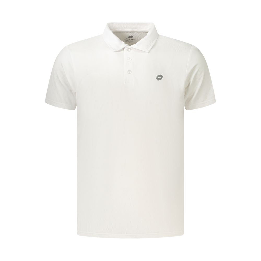 Lotto White Polyester Polo Shirt
