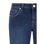 7FOR Blue Cotton Flared Jeans