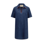 Valentino Blue Cotton Casual Dress