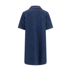 Valentino Blue Cotton Casual Dress