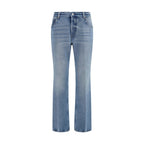 Miu Miu Blue Polyester Relaxed Fit Jeans