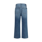 7FOR Blue Cotton Relaxed Fit Jeans