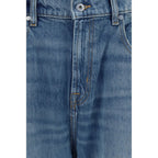 7FOR Blue Cotton Relaxed Fit Jeans
