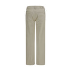 7FOR Beige Cotton Straight-Leg Jeans
