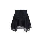 Charo Ruiz Black Cotton Mini Skirt