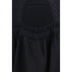 Charo Ruiz Black Cotton Mini Skirt