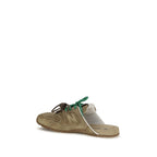 Miu Miu Beige Calf Leather Bos Taurus Athletic Sneakers
