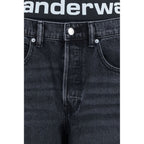 Alexander Wang Gray Cotton Relaxed Fit Jeans
