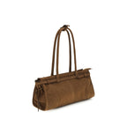 Prada Brown Calf Leather Bos Taurus Handbag