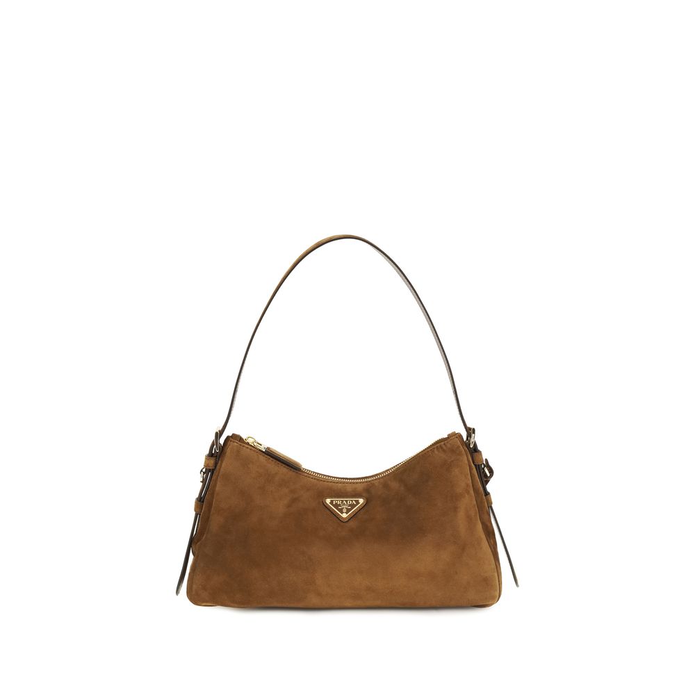 Prada Brown Calf Leather Bos Taurus Backet Bag