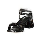 Laura Biagiotti Black Polyurethane Women's Sandal