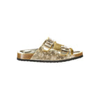 Laura Biagiotti Gold Polyethylene Flat Sandals