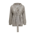 Brunello Cucinelli Beige Linen Cardigan