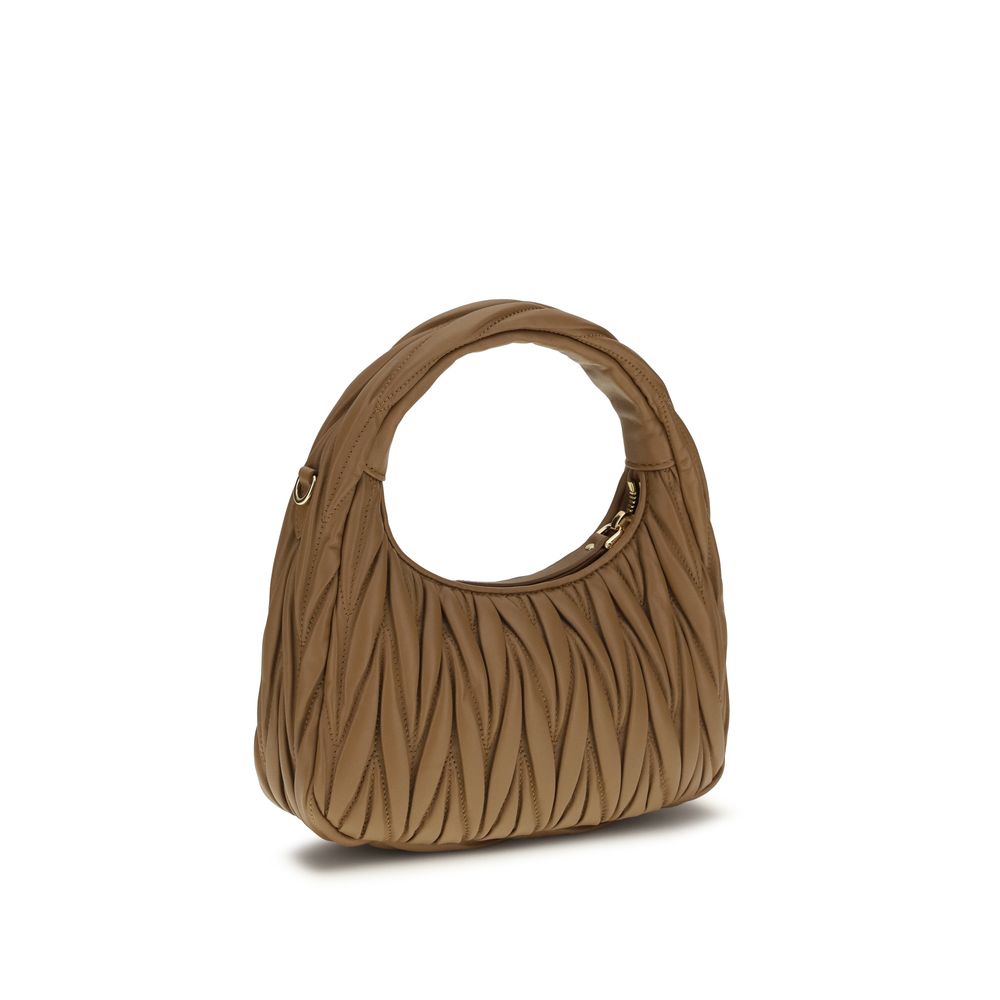 Miu Miu Beige Lamb Ovis Aries Aries Shoulder Bag