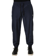 Dolce & Gabbana Dark Blue Polyester Jogger Sweatpants Pants
