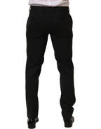 Dolce & Gabbana Black Wool Skinny Leg Dress Men Trouser Pants