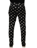 Dolce & Gabbana Black Silk Skinny Leg Dress Men Trouser Pants