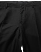 Dolce & Gabbana Black Wool Skinny Leg Dress Trouser Pants