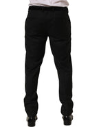 Dolce & Gabbana Black Wool Skinny Leg Dress Trouser Pants