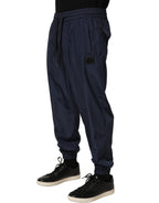 Dolce & Gabbana Dark Blue Polyester Jogger Sweatpants Pants