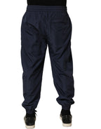 Dolce & Gabbana Dark Blue Polyester Jogger Sweatpants Pants