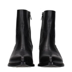 Celine Black Leather Ankle Boots