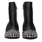 Alaïa Black Leather Ankle Boots
