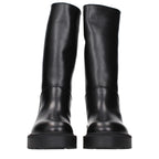 The Row Black Leather Boots