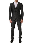 Dolce & Gabbana Gray MARTINI Slim Fit Formal 3 Piece Suit