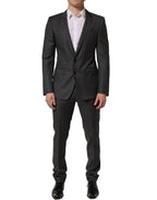 Dolce & Gabbana Gray MARTINI Slim Fit Formal 2Piece Men Suit